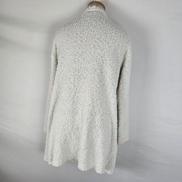 Studio B Bobeau Open Front Cardigan Women's 1X Ivory Popcorn V-Neck Long Sleeve - Picture 15 of 16